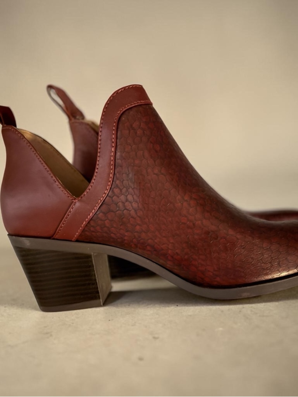 NIB Journee Collection Croc-Embossed Ankle Boots